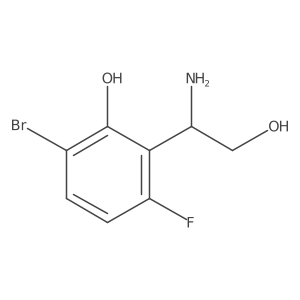 (R)-2-(1-Amino-2-hydroxyethyl)-6-bromo-3-fluorophenol hcl Structure