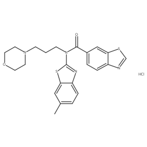 N-(6-methylbenzo[d]thiazol-2-yl)-N-(3-morpholinopropyl)benzo[d]thiazole-6-carboxamide hydrochloride结构式