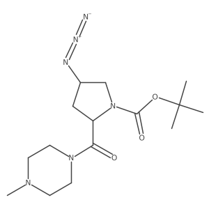 (2S,4S)-1-Boc-4-azido-2-[(4-methylpiperazin-1-yl)carbonyl]pyrrolidine结构式