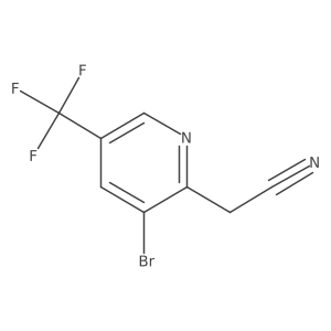 3-Bromo-5-(trifluoromethyl)pyridine-2-acetonitrile结构式