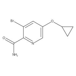 3-Bromo-5-cyclopropoxypicolinamide Structure