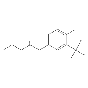 N-(4-Fluoro-3-(trifluoromethyl)benzyl)propan-1-amine结构式