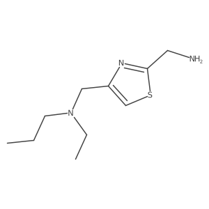 (4-{[Ethyl(propyl)amino]methyl}-1,3-thiazol-2-yl)methanamine结构式