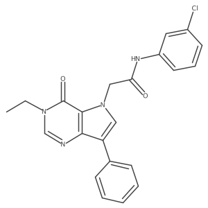 N-(3-chlorophenyl)-2-(3-ethyl-4-oxo-7-phenyl-3,4-dihydro-5H-pyrrolo[3,2-d]pyrimidin-5-yl)acetamide Structure