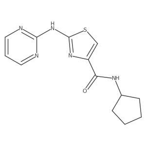 N-cyclopentyl-2-(pyrimidin-2-ylamino)thiazole-4-carboxamide Structure