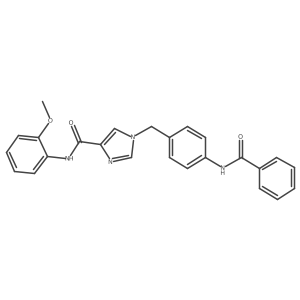 1-(4-benzamidobenzyl)-N-(2-methoxyphenyl)-1H-imidazole-4-carboxamide结构式