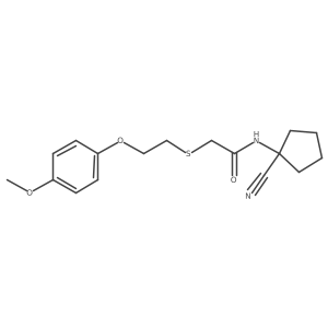 N-(1-cyanocyclopentyl)-2-{[2-(4-methoxyphenoxy)ethyl]sulfanyl}acetamide Structure
