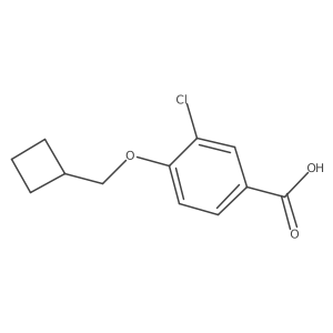 3-Chloro-4-(cyclobutylmethoxy)benzoic acid结构式