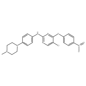 5-chloro-N-(4-(4-methylpiperazin-1-yl)phenyl)-4-(4-nitrophenoxy)pyrimidin-2-amine Structure