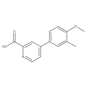 4-(4-Methoxy-3-methylphenyl)picolinic acid结构式