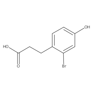 Benzenepropanoic acid, 2-bromo-4-hydroxy- Structure