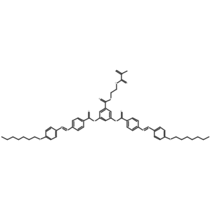 2-(3,5-Bis{4-[4-(heptyloxy)phenyldiazenyl]benzoyloxy}benzoyloxy)ethyl methacrylate Structure