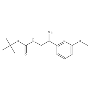 tert-butyl N-[2-amino-2-(6-methoxypyridin-2-yl)ethyl]carbamate结构式