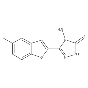 4-amino-5-(5-methyl-1-benzofuran-2-yl)-4H-1,2,4-triazole-3-thiol结构式