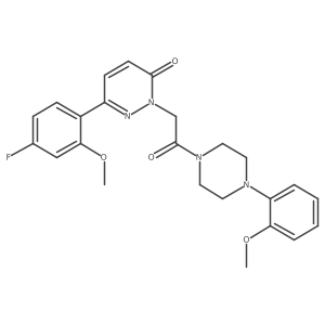 6-(4-fluoro-2-methoxyphenyl)-2-{2-[4-(2-methoxyphenyl)piperazin-1-yl]-2-oxoethyl}pyridazin-3(2H)-one结构式