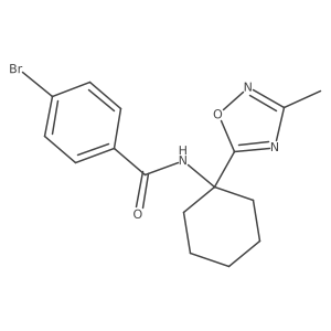4-bromo-N-[1-(3-methyl-1,2,4-oxadiazol-5-yl)cyclohexyl]benzamide结构式