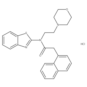 N-(benzo[d]thiazol-2-yl)-N-(2-morpholinoethyl)-2-(naphthalen-1-yl)acetamide hydrochloride Structure