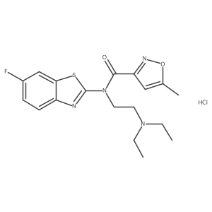 N-(2-(diethylamino)ethyl)-N-(6-fluorobenzo[d]thiazol-2-yl)-5-methylisoxazole-3-carboxamide hydrochloride Structure