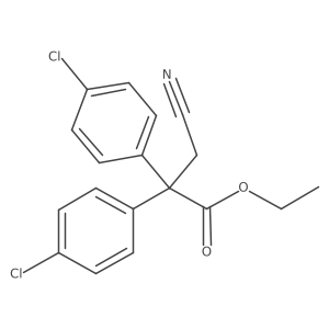 Ethyl 2,2-bis(4-chlorophenyl)-3-cyanopropanoate结构式