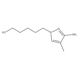 5-(3-amino-4-methyl-1H-pyrazol-1-yl)pentan-1-ol Structure