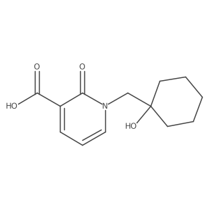 1-[(1-Hydroxycyclohexyl)methyl]-2-oxopyridine-3-carboxylic acid结构式