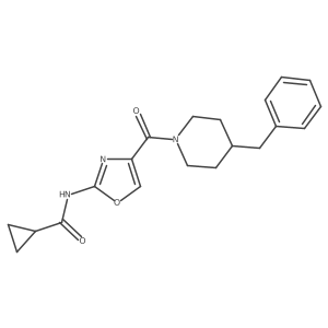 N-(4-(4-benzylpiperidine-1-carbonyl)oxazol-2-yl)cyclopropanecarboxamide Structure