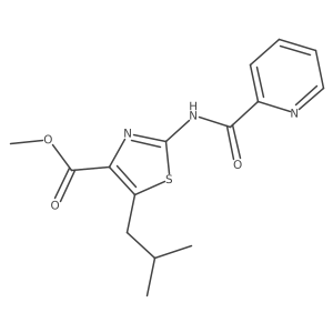 Methyl 5-isobutyl-2-[(2-pyridylcarbonyl)amino]-1,3-thiazole-4-carboxylate Structure