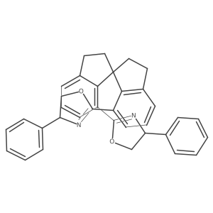 (4R,4 inverted exclamation markaR)-2,2 inverted exclamation marka-[(1R)-2,2 inverted exclamation marka,3,3 inverted exclamation marka-tetrahydro-1,1 inverted exclamation marka-spirobi[1H-indene]-7,7 inverted exclamation marka-diyl]bis[4,5-dihydro-4-phenyloxazole] Structure
