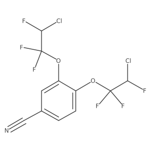 3,4-Bis(2-chloro-1,1,2-trifluoroethoxy)benzonitrile Structure