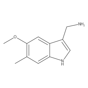 1H-Indole-3-methanamine, 5-methoxy-6-methyl-结构式