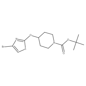 tert-Butyl 4-((4-bromothiazol-2-yl)oxy)piperidine-1-carboxylate结构式