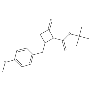 (+/-)-tert-Butyl 2-(4-methoxybenzyl)-4-oxoazetidine-1-carboxylate Structure