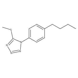 1-(4-Butylphenyl)-5-(methylthio)-1H-tetrazole Structure