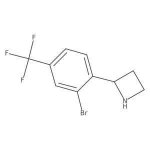2-[2-Bromo-4-(trifluoromethyl)phenyl]azetidine结构式