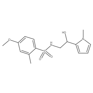 N-[2-hydroxy-2-(1-methyl-1H-pyrrol-2-yl)ethyl]-4-methoxy-2-methylbenzene-1-sulfonamide Structure