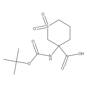 3-{[(Tert-butoxy)carbonyl]amino}-1,1-dioxo-1lambda6-thiane-3-carboxylic acid Structure