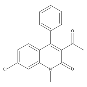 3-Acetyl-7-chloro-1-methyl-4-phenyl-1,2-dihydroquinolin-2-one Structure