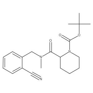 tert-Butyl 2-((2-cyanobenzyl)(methyl)carbamoyl)piperidine-1-carboxylate结构式