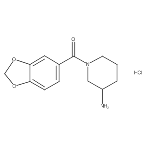 (3-Aminopiperidin-1-yl)(benzo[d][1,3]dioxol-5-yl)methanone hydrochloride Structure