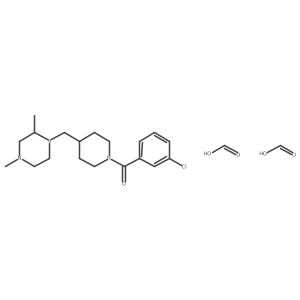 (3-Chlorophenyl)(4-((2,4-dimethylpiperazin-1-yl)methyl)piperidin-1-yl)methanone diformate结构式