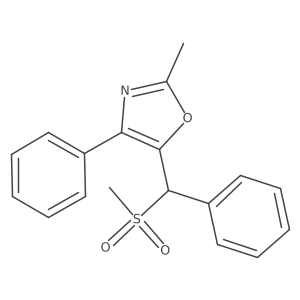 2-Methyl-5-[(methylsulfonyl)phenylmethyl]-4-phenyloxazole结构式