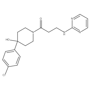 1-[4-(4-Chlorophenyl)-4-hydroxypiperidino]-3-(2-pyrimidinylamino)-1-propanone结构式