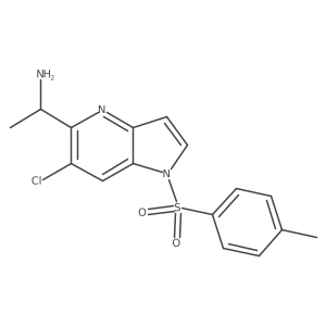 1-(6-chloro-1-tosyl-1H-pyrrolo[3,2-b]pyridin-5-yl)ethanamine结构式