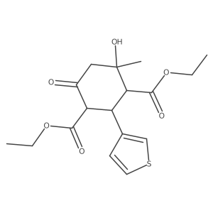 Diethyl 4-hydroxy-4-methyl-6-oxo-2-(thiophen-3-yl)cyclohexane-1,3-dicarboxylate Structure