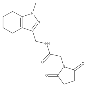 2-(2,5-dioxopyrrolidin-1-yl)-N-((1-methyl-4,5,6,7-tetrahydro-1H-indazol-3-yl)methyl)acetamide结构式