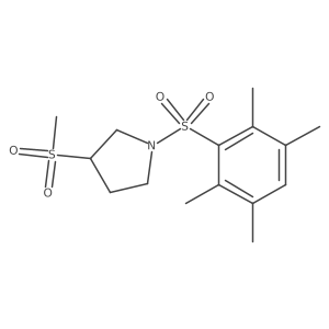 3-(Methylsulfonyl)-1-((2,3,5,6-tetramethylphenyl)sulfonyl)pyrrolidine Structure