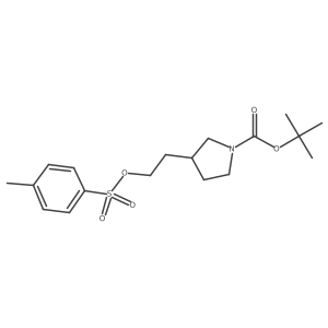 Tert-butyl 3-(2-(tosyloxy)ethyl)pyrrolidine-1-carboxylate结构式
