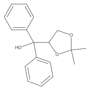 (R)-(2,2-dimethyl-1,3-dioxolan-4-yl)diphenylmethanol结构式