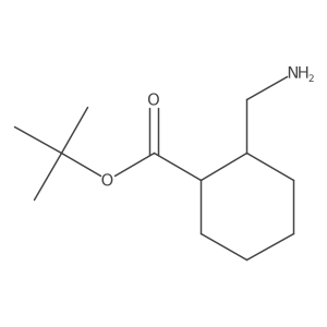 Tert-butyl 2-(aminomethyl)cyclohexane-1-carboxylate结构式