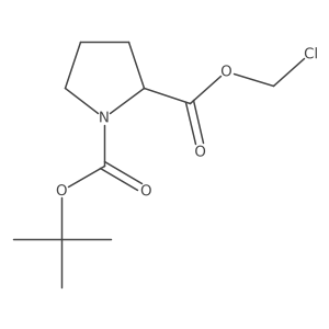 1-tert-Butyl 2-chloromethyl (2R)-pyrrolidine-1,2-dicarboxylate Structure